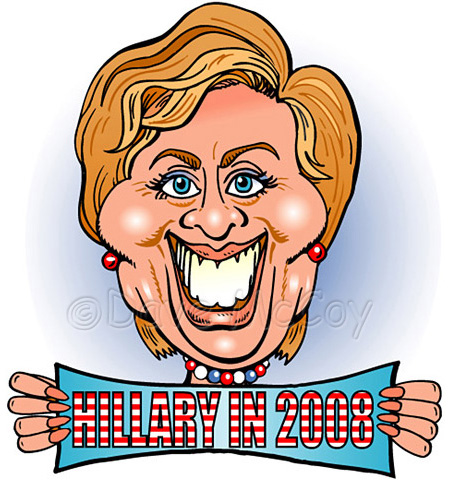 caricature - Hillary Clinton