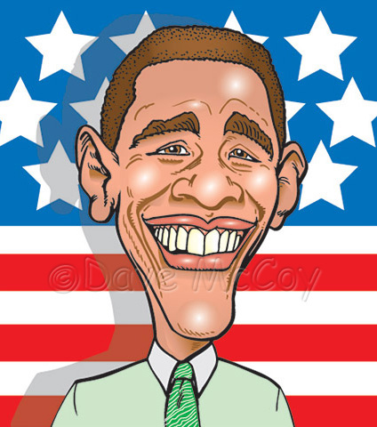 caricature - Barack Obama